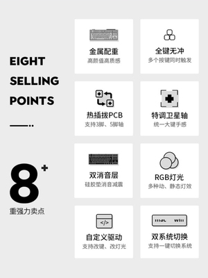 CMK87无线机械键盘三模热插拔87键游戏凯华红轴佳达隆g银pro