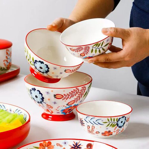 陶瓷饭碗盘子菜盘长方鱼盘