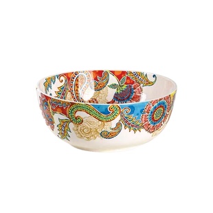 【粉丝专享】12寸美式陶瓷大汤盆田园风釉下彩大号水果沙拉淘菜碗