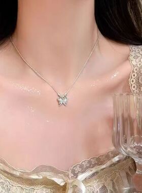 韩系轻奢显白不挑肤色蝴蝶锁骨链