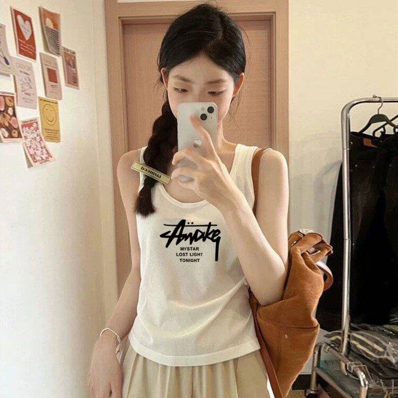 螺纹棉宽肩背心女吊带内搭打底衫夏季修身显瘦遮副乳外穿百搭上衣