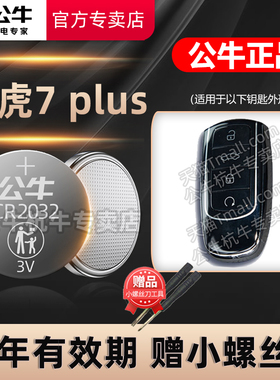适用于奇瑞瑞虎7plus汽车钥匙电池TIGGO7plus汽车遥控器电磁子chery遥控钥匙CR2032专用2021 2022 2023年电子