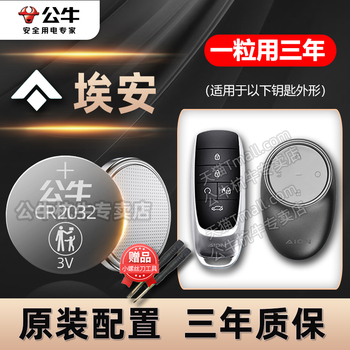广汽传祺埃安AION S PLUS Y V LX AION RT UT炫530魅580汽车钥匙遥控器专用纽扣电池cr2032电子aionY aionLX