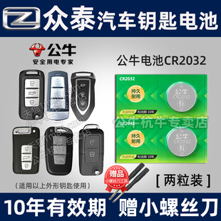 SR7 T600大迈X5 Z700汽车钥匙电池cr2032智能遥控器纽扣电子2016 适用众泰T30 Z300 SR9大麦Z500