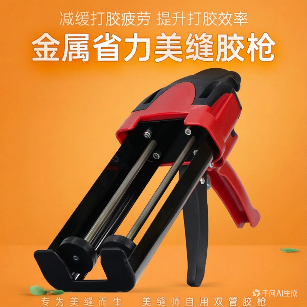 美缝剂施工工具专用美缝胶枪套装全套手动神器双管液压胶枪省力王