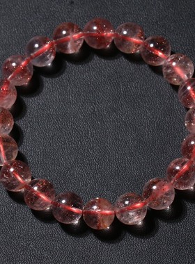 天然金草莓烟花超七半盆手链女