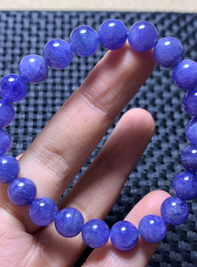 天然坦桑石手链海洋之心坦桑尼亚