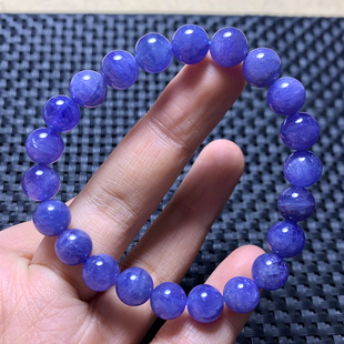 天然坦桑石手链海洋之心坦桑尼亚冰透体紫蓝水晶送礼物男女情侣款