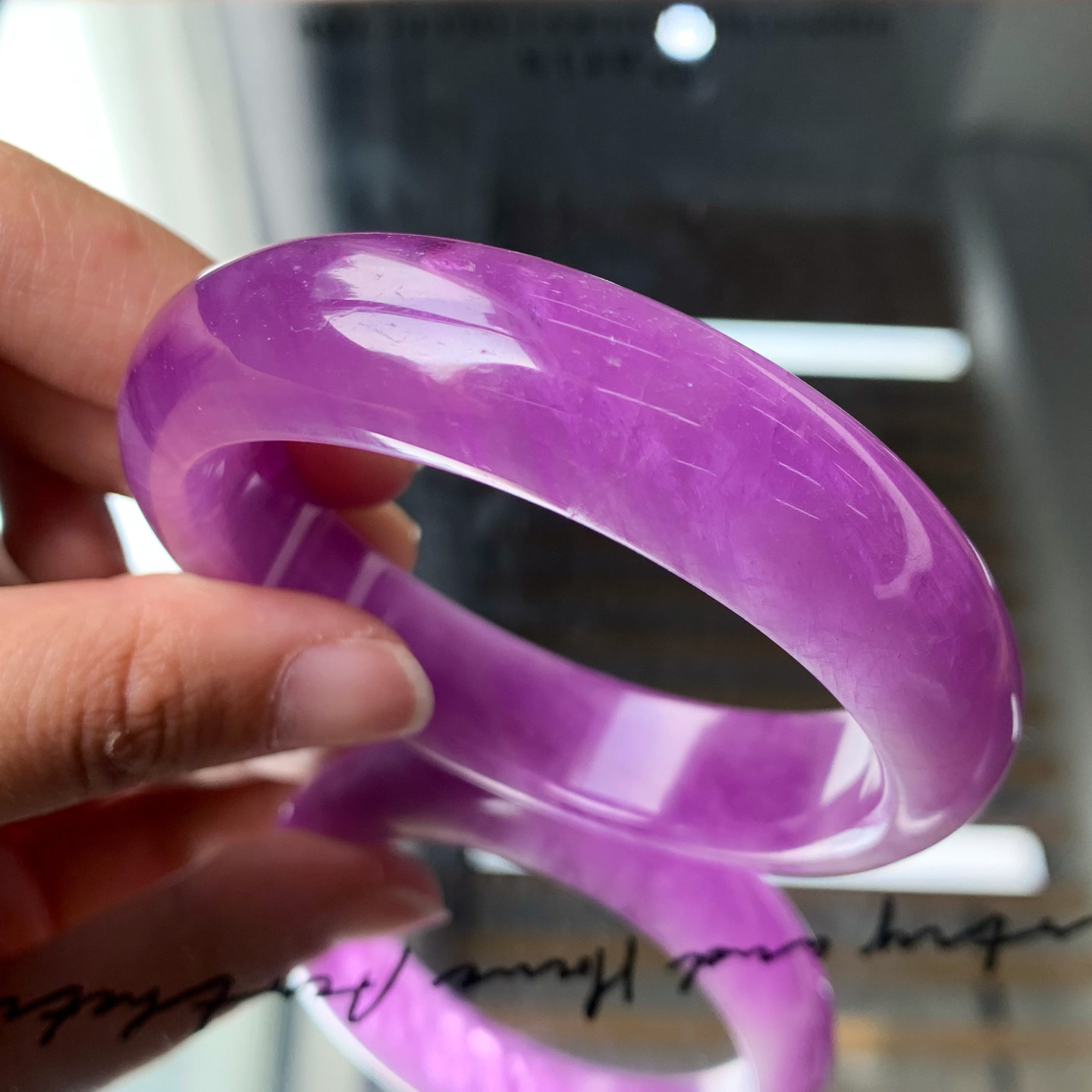 天然薰衣草紫锂辉石手镯梦幻水晶