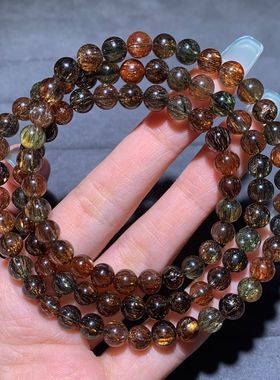 天然顺发黑金超三圈手链共生双轮