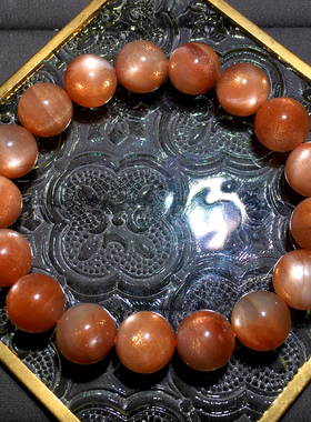 天然双色金砂日光石手串石单圈女