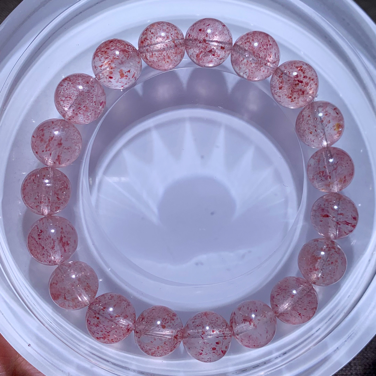 天然白水体草莓晶手链老矿粉晶水晶手串送闺蜜礼物甜美饰品情侣款,饰品/流行首饰/时尚饰品新,手链,淘宝优惠券,粉丝福利购,淘宝优惠卷