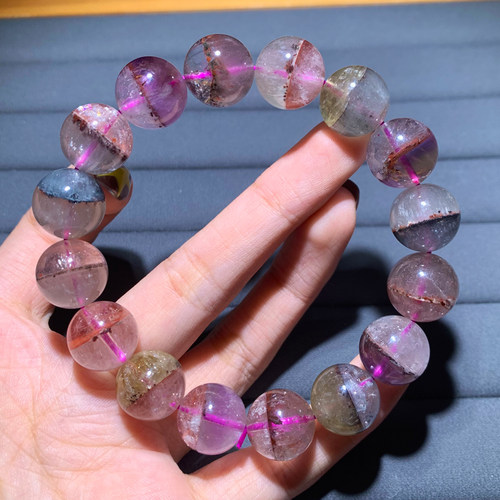 天然极光水晶Auralite23单圈手链