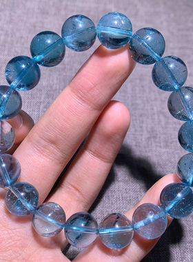 天然冰透托帕石手链单圈礼品男女