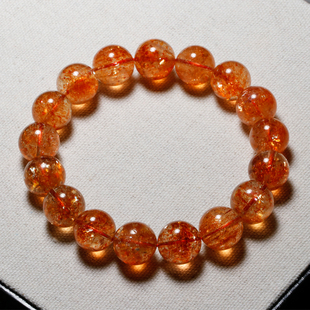 天然坦桑尼亚金太阳手链日光石阿鲁沙金太阳长石礼物民族风饰品女