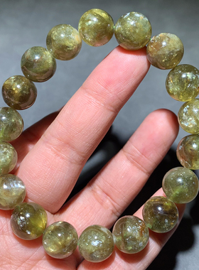 天然梦幻星云绿祖母晶云母手链女