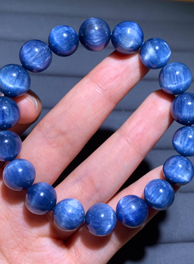 天然共生猫眼蓝晶石手链饰品手链