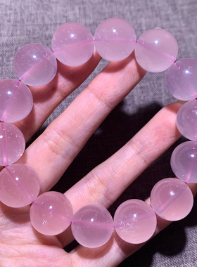 天然大颗粒云母粉水晶手链试过女