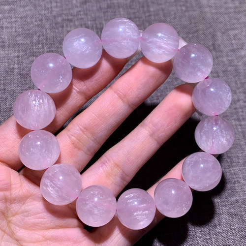 天然大颗粒云母粉水晶手链情侣女