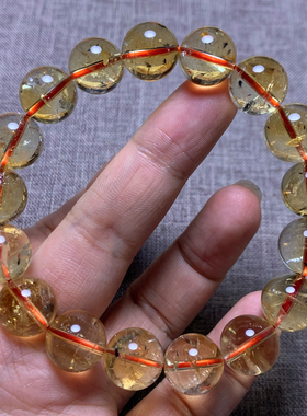 天然透体黄海胆单圈手串巴西饰品