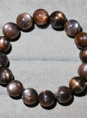 天然猫眼黑金骨干长石手链饰品女