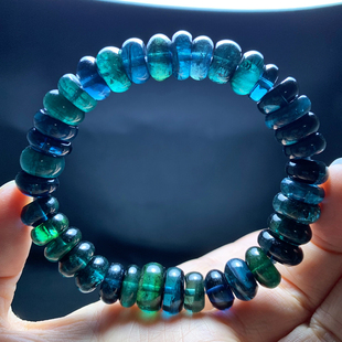 巴西天然老矿碧玺黑玫瑰黑美人黑糖盘珠碧玺手链水晶手串饰品礼物