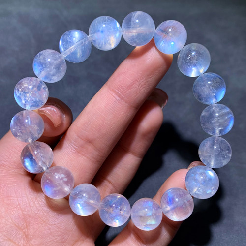 天然奶油体暴风雪蓝月光手链饰品