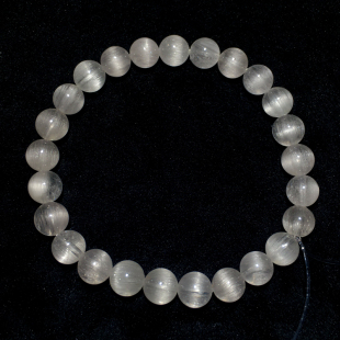 天然透体拉丝白兔毛单圈手链顺发水晶手串饰品一物一图送礼物男女