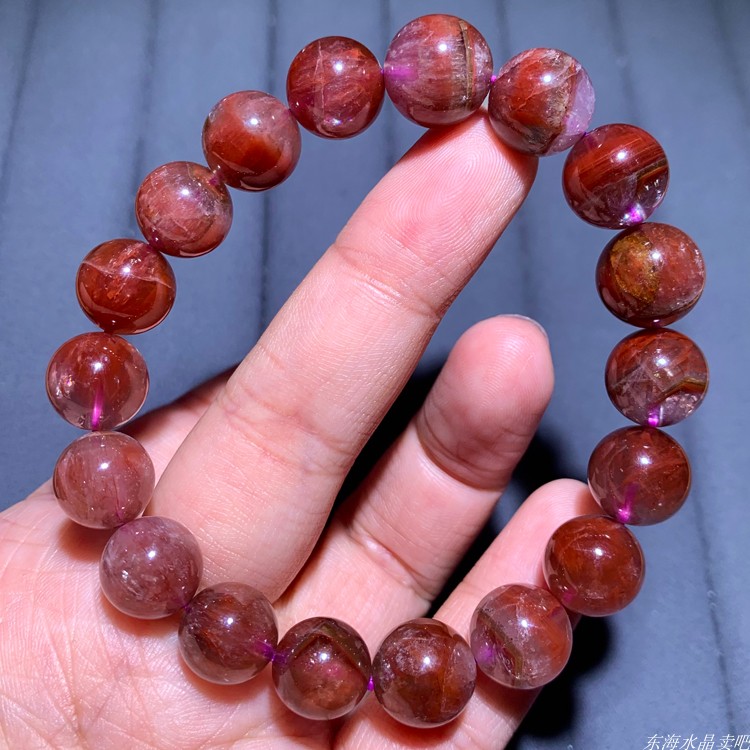天然极光23荆棘玫瑰水晶手链