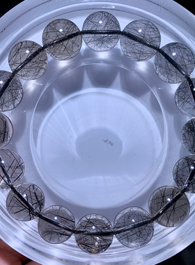 天然顺发黑发晶手串饰品送礼物女