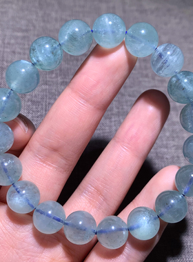 天然云母星光海蓝宝手链饰品情侣