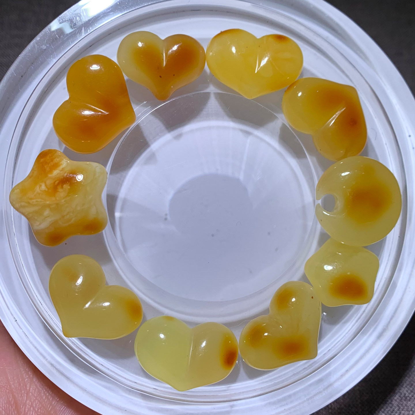 天然蜜蜡随形配件星星屁桃小花月亮吊坠琥珀波罗的海原矿金珀饰品