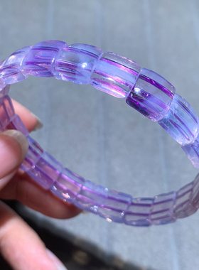 天然冰种紫玉晶手排紫水晶饰品