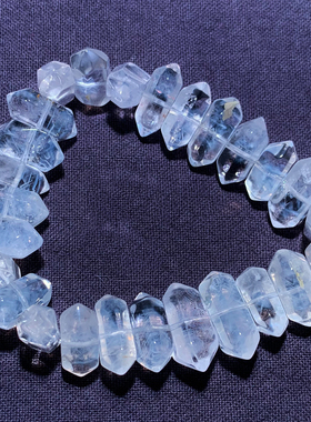 天然异象蓝针双尖水晶手链情侣款