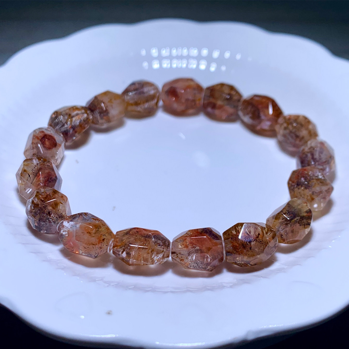 天然极光随形刻面手链饰品送男女