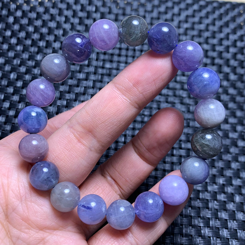 天然紫罗兰坦桑石坦桑尼亚水晶女