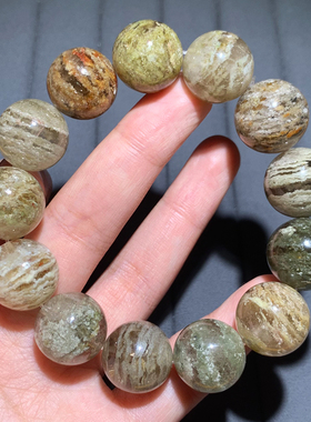 天然巴西千层幽灵单圈手链饰品女