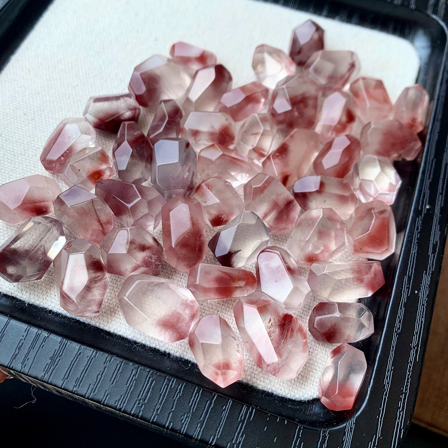 天然冰透粉紫兔毛随形吊坠水晶绒发手串甜美饰品拉丝情侣款礼物女