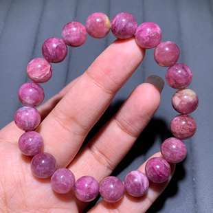 天然粉红碧玺手链单圈油润碧玺手串水晶饰品情侣送礼物女一物一图