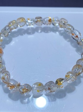 天然黑沙老矿闪灵钻手链