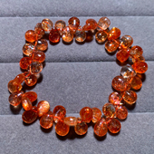天然水滴金太阳手链爆闪橙日光石手串水晶甜美闺蜜礼物情侣女