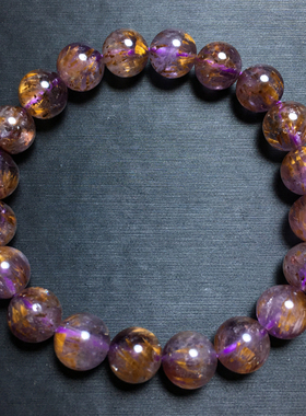 女紫钛极光紫幽灵手串紫晶