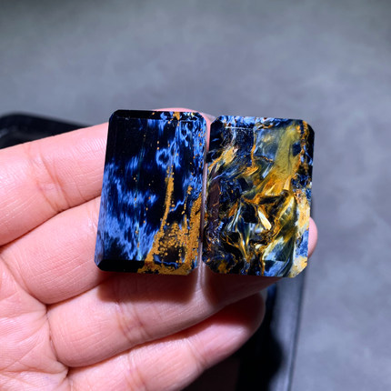 天然彼得石无事牌方块原矿暴风虎睛玉水晶吊坠饰品闺蜜礼物情侣款
