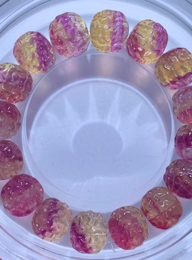 天然西瓜双色萤石花生单圈手链