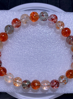 天然阿鲁沙长石小颗粒手链绿柱石