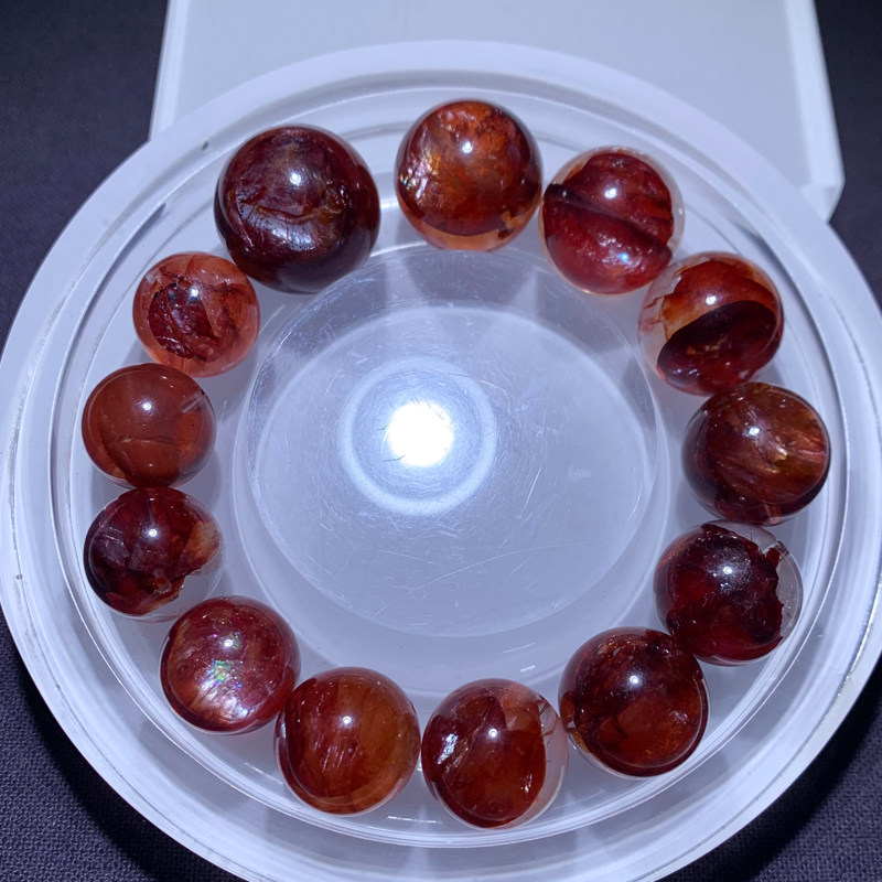 天然巴西原色胶花小球单珠红鸩羽