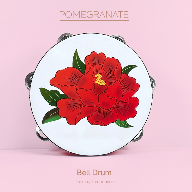新疆铃鼓维吾尔民族舞蹈石榴花开道具奥尔夫乐器手持摇铃拍鼓成人