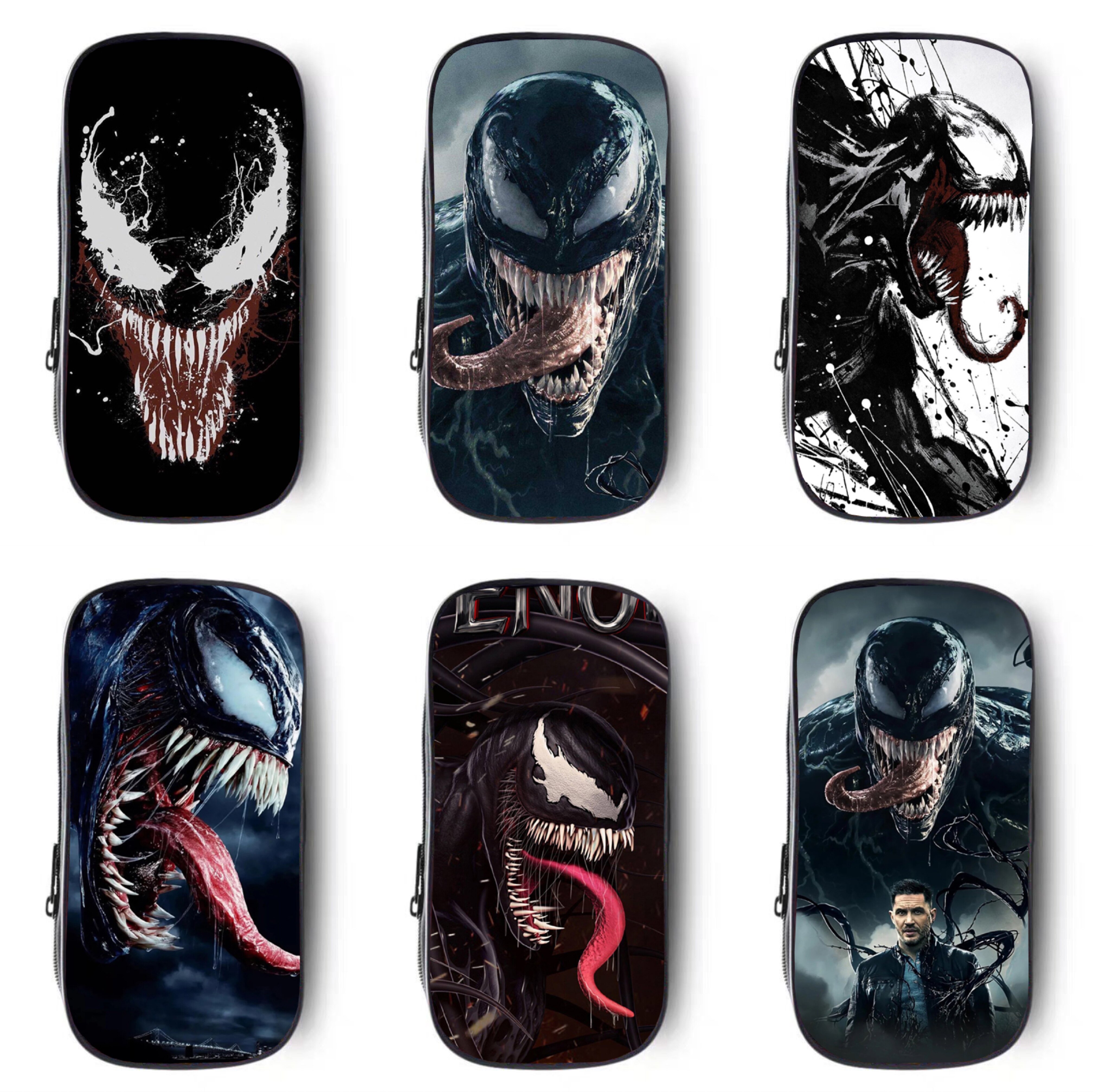 漫威毒液卡通动漫笔袋男孩子小学生大容量文具盒功能铅笔袋文具袋