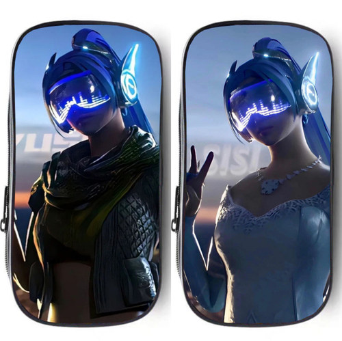 新款和平精英男生男孩大容量儿童铅笔盒文具盒初高中小学生布笔袋