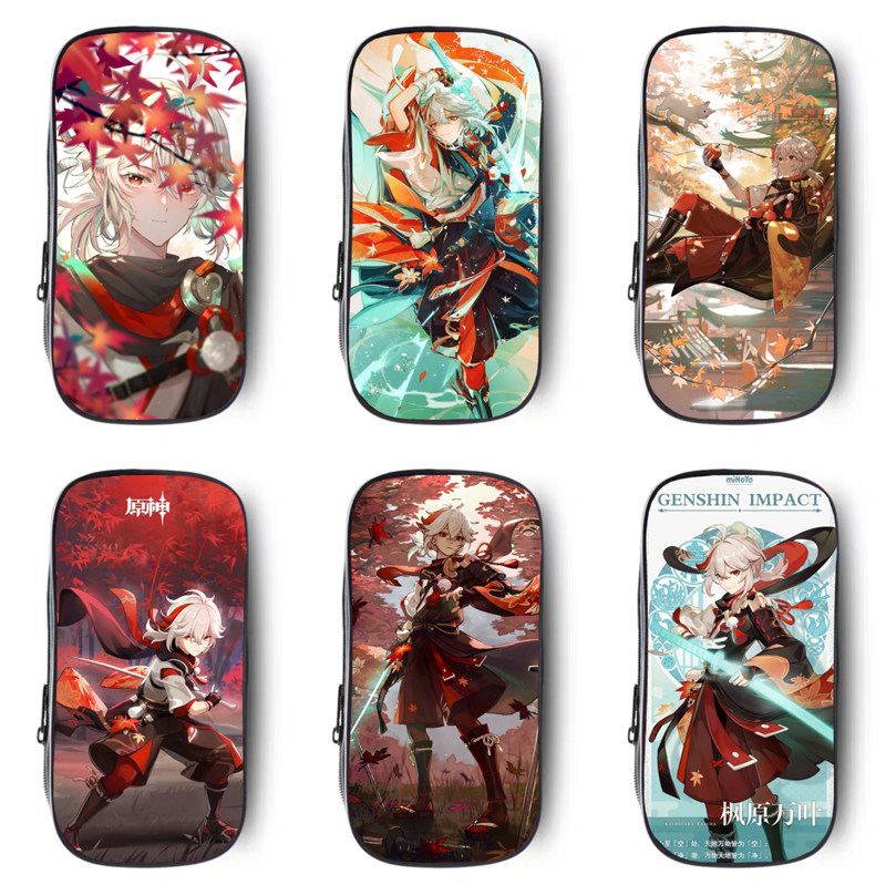 原神钟离胡桃高中儿童文具盒帆布